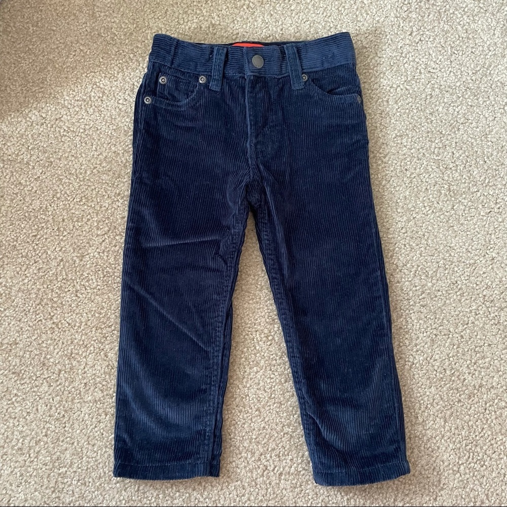 Joe Fresh Toddler Corduroy Pants Adjustable Waist Navy Blue 2T